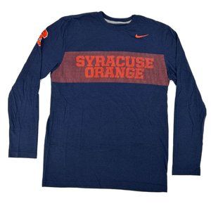 Syracuse Orange Shirt Men's L‎ Blue Nike Regular Fit Long Sleeve Crew Neck